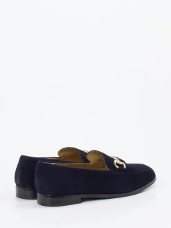 – Loafer aus Veloursleder Dunkel*Di Lauro Discount