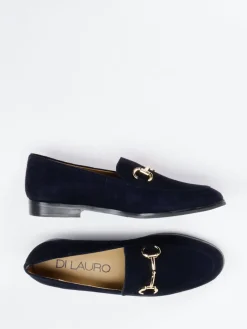 – Loafer aus Veloursleder Dunkel*Di Lauro Discount
