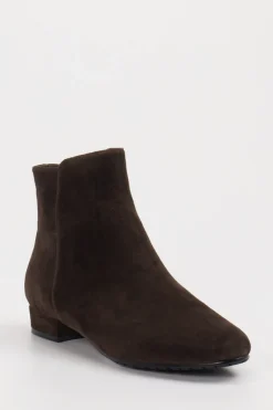 Damen Di Lauro – Stiefeletten aus Veloursleder Dunkel