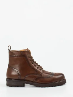 Herren Digel – Brogue-Boots aus Kalbleder dunkel
