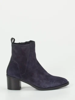 Damen Donna Carolina – Ankle Boots aus Veloursleder Dunkel