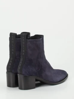 Damen Donna Carolina – Ankle Boots aus Veloursleder Dunkel