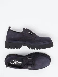 Damen Donna Carolina – Chunky Derby aus Veloursleder Dunkel