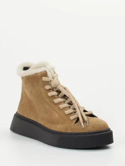 Damen Donna Carolina – High-Top Sneaker aus Veloursleder sand