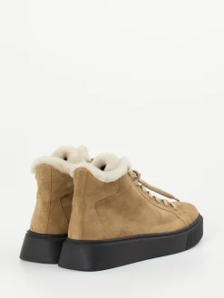 Damen Donna Carolina – High-Top Sneaker aus Veloursleder sand