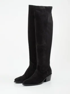 – Kniehohe Stiefel aus Veloursleder*Donna Carolina Discount