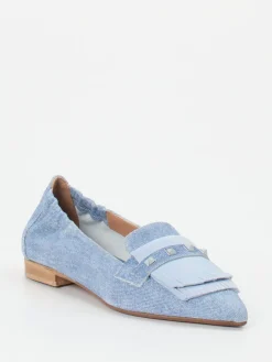Damen Donna Carolina – Loafer aus Veloursleder in Denim-Optik