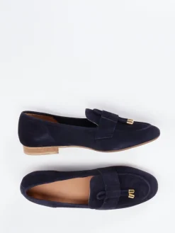 – Loafer aus Veloursleder Dunkel*Donna Carolina Outlet