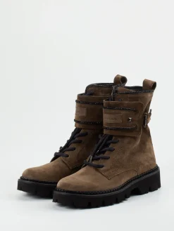 – Schnürboots aus Veloursleder*Donna Carolina New