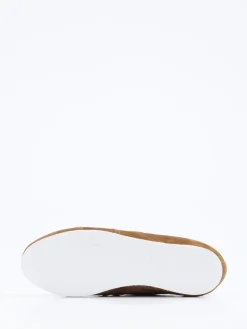 Damen Donna Carolina – Schnürschuhe aus Veloursleder Cognac