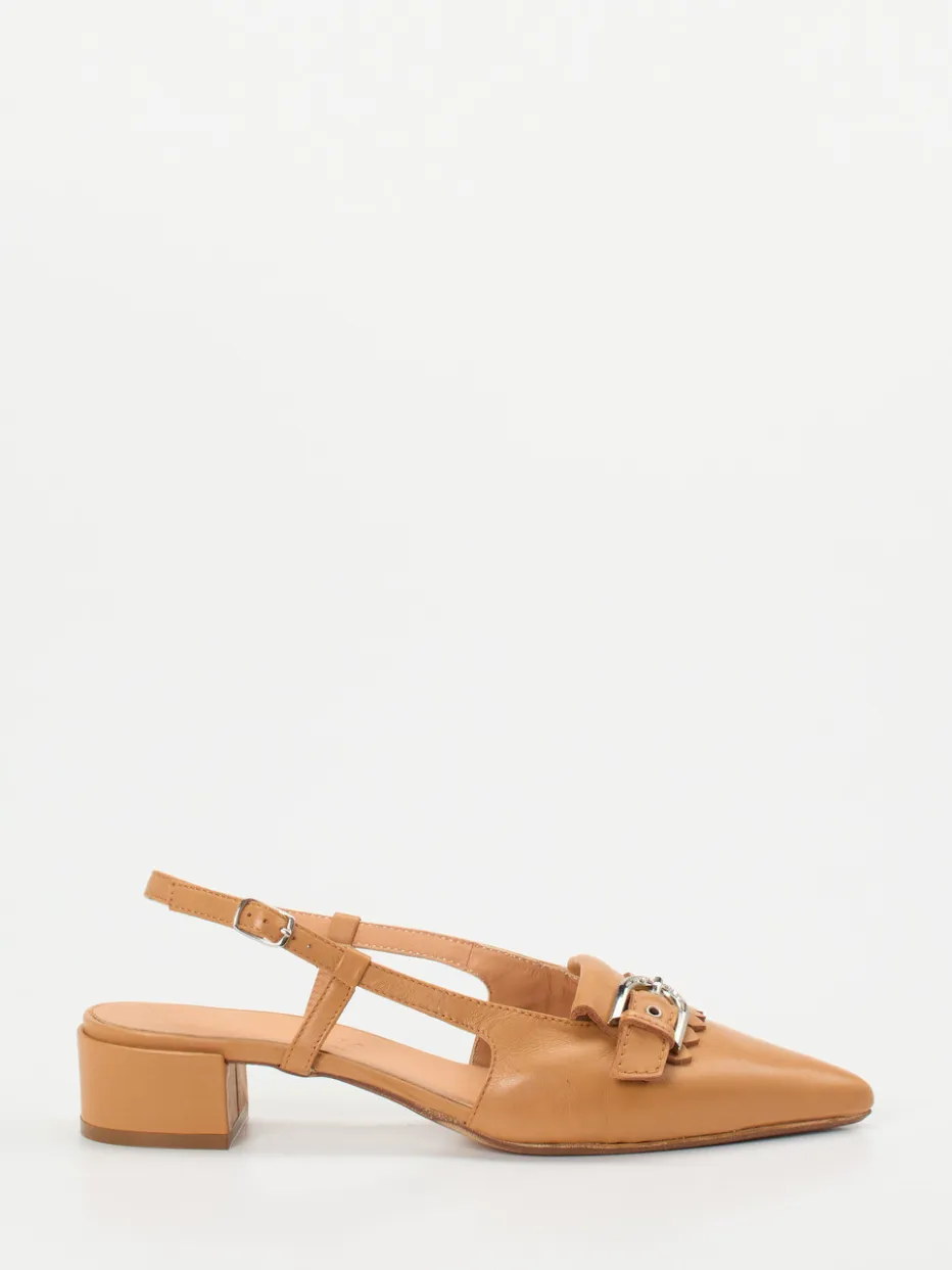 – Slingback-Pumps aus Kalbleder cognacfarben*Donna Carolina Best