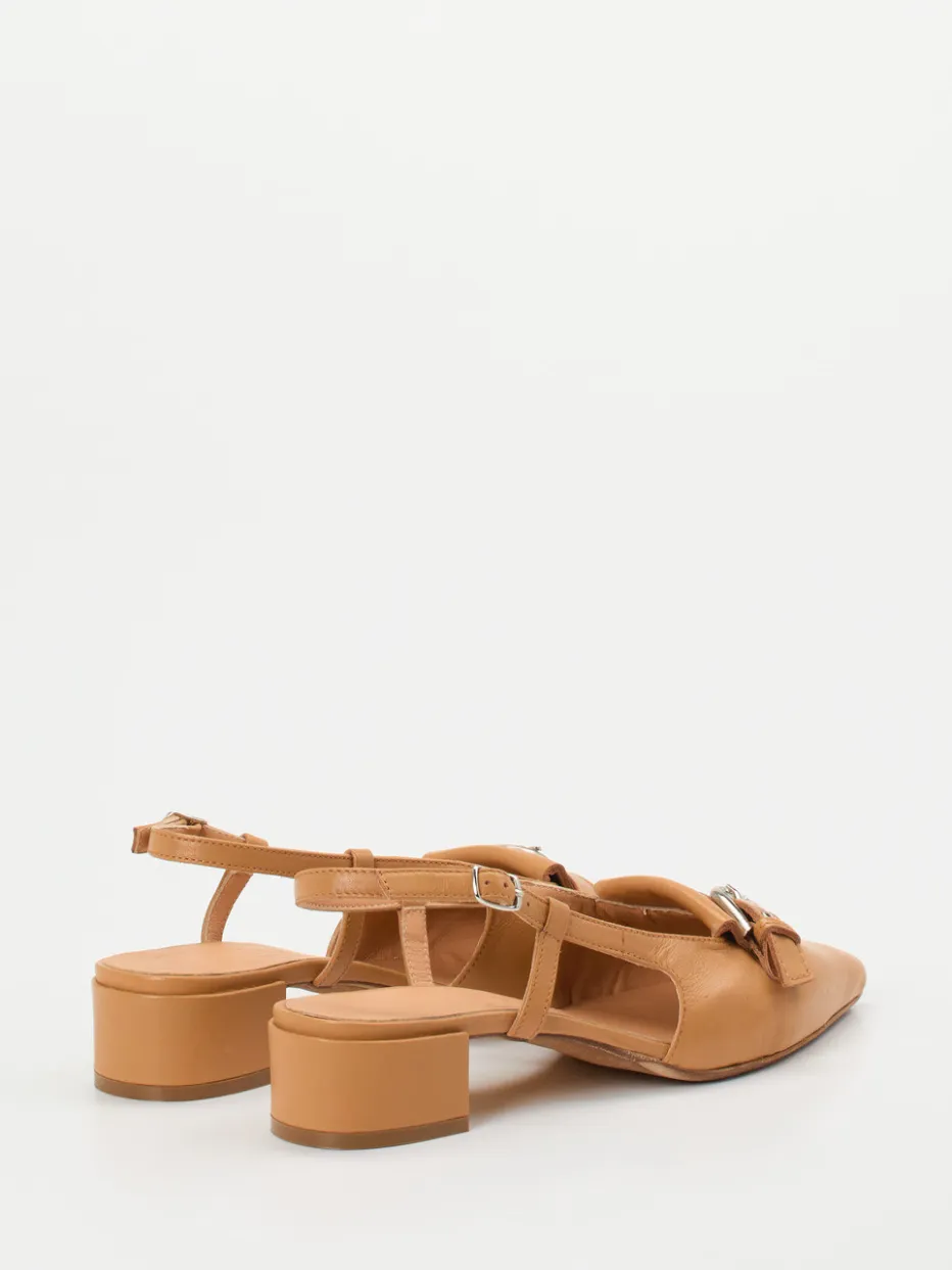 – Slingback-Pumps aus Kalbleder cognacfarben*Donna Carolina Best