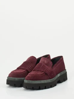 – Slipper aus Veloursleder Bordeaux*Donna Carolina Hot