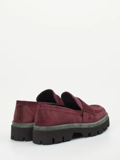 – Slipper aus Veloursleder Bordeaux*Donna Carolina Hot