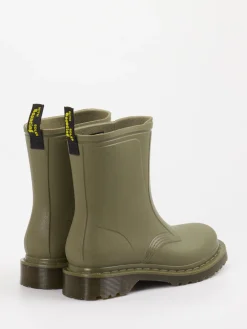 Damen Dr. Martens – Regenboots aus Gummi Oliv