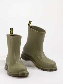 Damen Dr. Martens – Regenboots aus Gummi Oliv