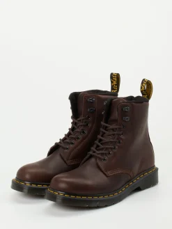 Herren Dr. Martens – Schnürboots aus Fettleder dunkel