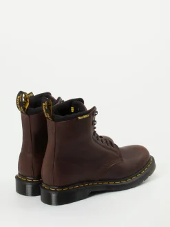 Herren Dr. Martens – Schnürboots aus Fettleder dunkel