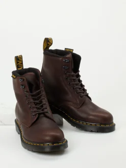 Herren Dr. Martens – Schnürboots aus Fettleder dunkel