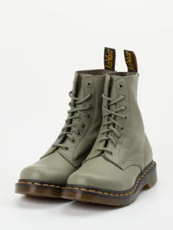 Damen Dr. Martens – Schnürboots aus Kalbleder Salbei