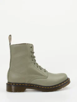 Damen Dr. Martens – Schnürboots aus Kalbleder Salbei