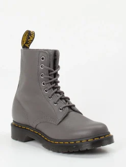 Damen Dr. Martens – Schnürboots aus Kalbleder stein