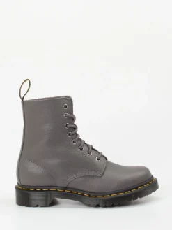 Damen Dr. Martens – Schnürboots aus Kalbleder stein
