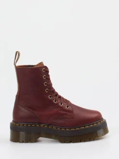 – Schnürboots aus Fettleder Bordeaux*Dr. Martens Online