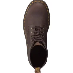 Damen Dr. Martens – Schnürboots aus Fettleder dunkel