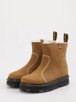 Damen Dr. Martens – Stiefeletten aus Leder hell