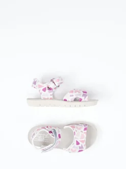 – Klettsandale aus geprägtem Leder Hellrosa*Däumling Discount