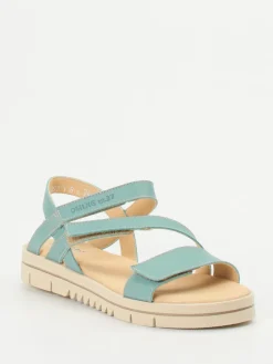 – Klettsandalen aus Kalbleder in Aquagrün*Däumling Outlet