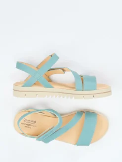 – Klettsandalen aus Kalbleder in Aquagrün*Däumling Outlet