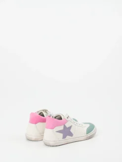 Kinder Däumling – Mid-Top Sneaker aus Kalbleder Offwhite