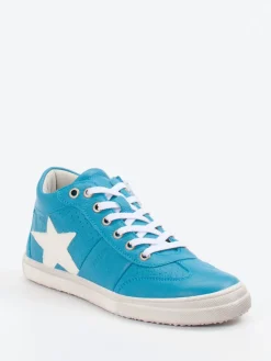 – Mid-Top Sneaker aus Kalbleder türkis*Däumling Hot