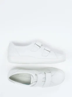 – Klettverschluss-Sneaker aus Kalbleder Offwhite*Ecco Hot