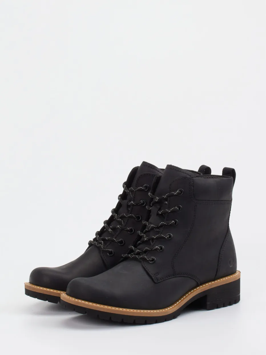 Damen Ecco – Schnürboots aus Fettleder in