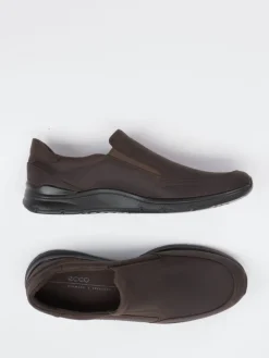 Herren Ecco – Slipper aus Nubukleder Dunkel