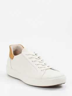 Herren Ecco – Sneaker aus Glattleder Offwhite