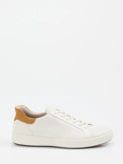 Herren Ecco – Sneaker aus Glattleder Offwhite