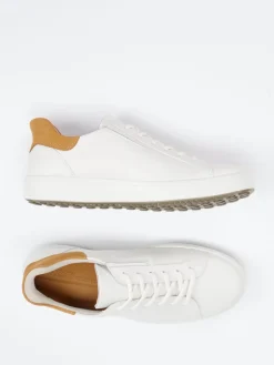 Herren Ecco – Sneaker aus Glattleder Offwhite