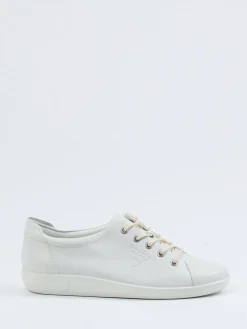 Damen Ecco – Sneaker aus Kalbleder in Offwhite