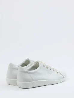 Damen Ecco – Sneaker aus Kalbleder in Offwhite