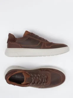 Herren Ecco – Sneaker aus Kalbleder in Dunkel