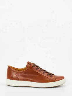 Herren Ecco – Sneaker aus Kalbleder in Cognac