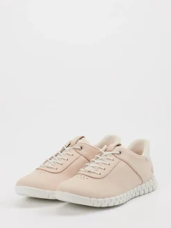 Damen Ecco – Sneaker aus Nubukleder in Cremerosa