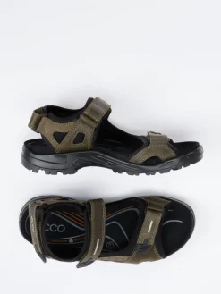 Herren Ecco – Trekkingsandale aus Nubukleder Olivgrün