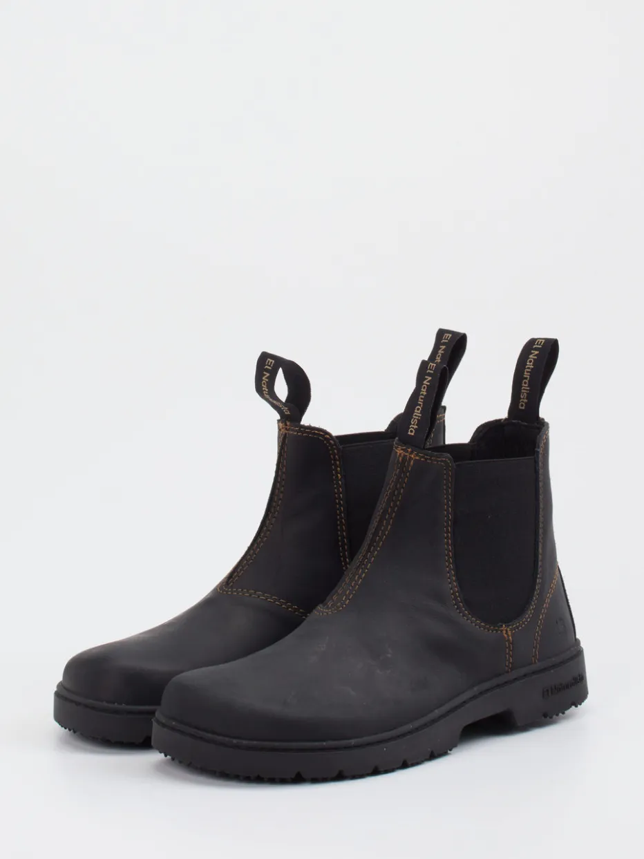 – Chelsea Boots aus Fettleder anthrazit*El Naturalista Discount