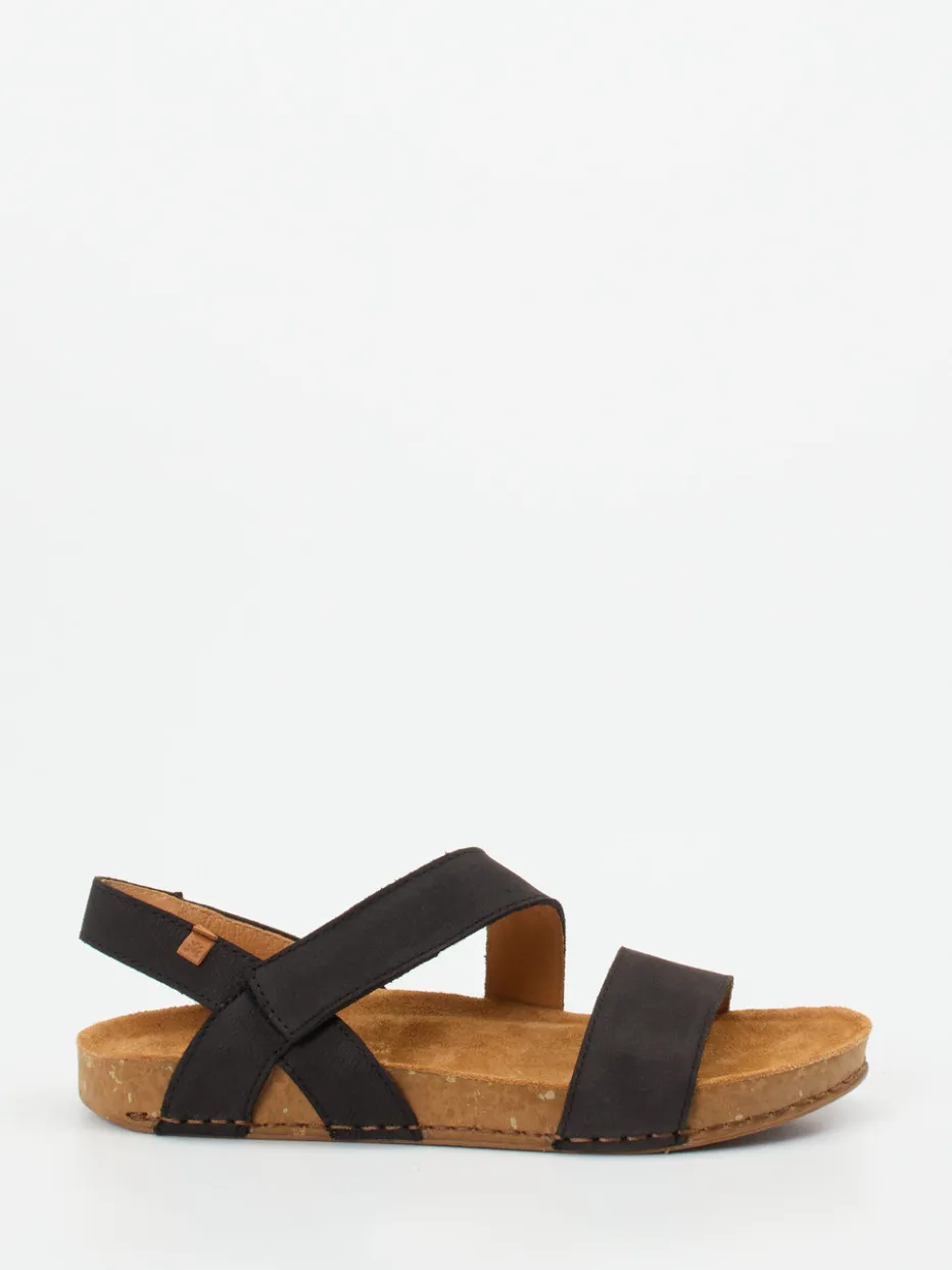 Damen El Naturalista – Komfortsandale aus Nubukleder dunkel