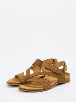 – Komfortsandalen aus Nubukleder Cognac*El Naturalista Online